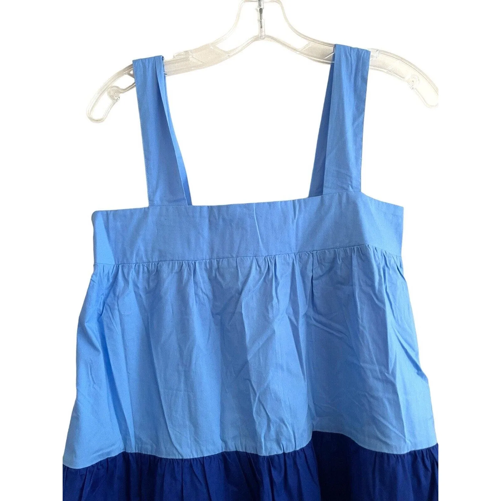 NWT Francesca's Ophelia‎ Colorblock Maxi Dress Size XS Blue Tiered Sleeveless - Image 4