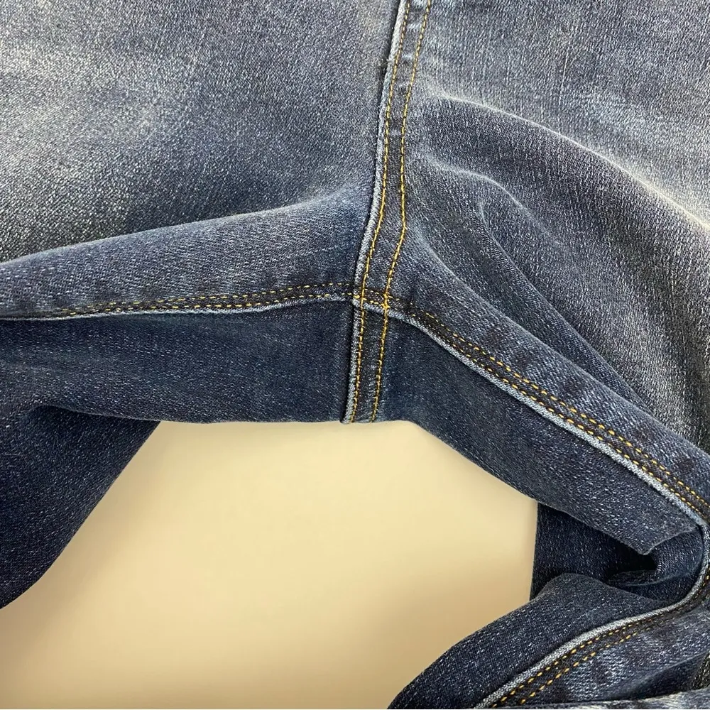 SPANX Distressed Ankle High Rise Skinny Jeans: Medium Wash - Image 12