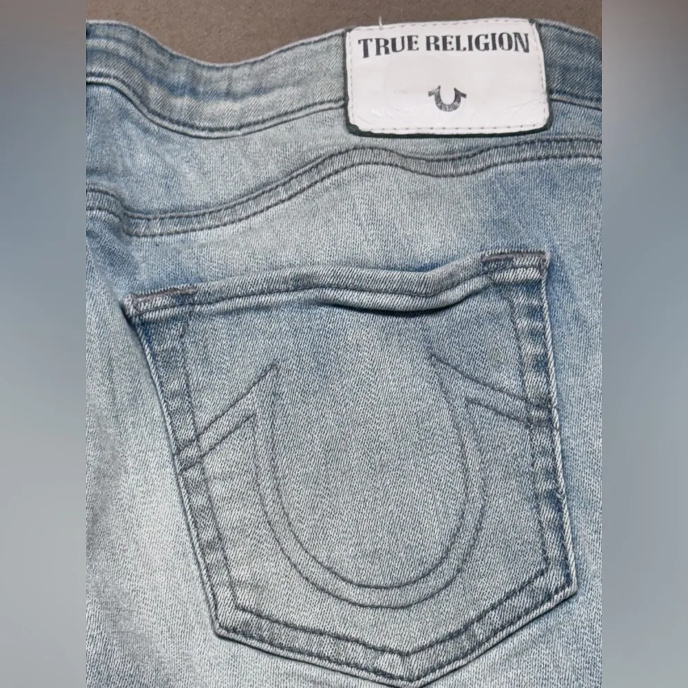 True Religion Light Blue Jean Shorts - Image 3