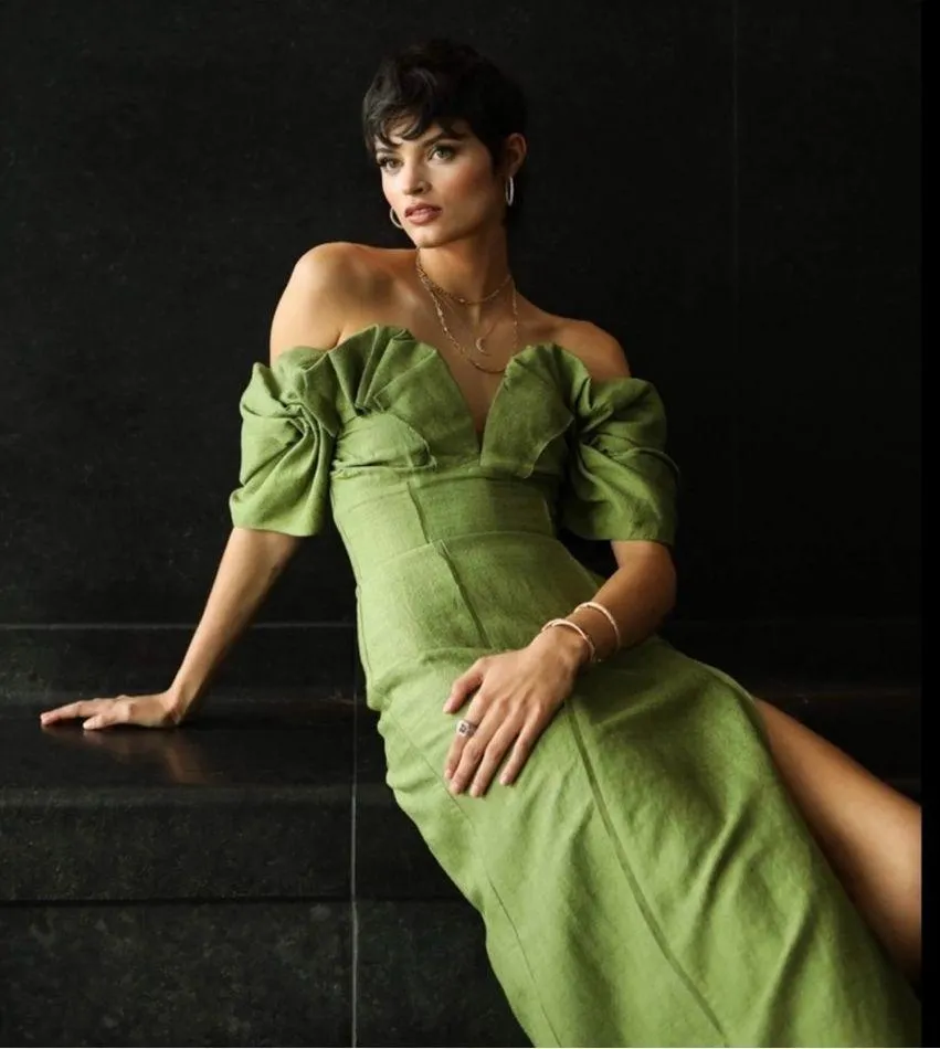 NWOT Cult Gaia Muna Off The Shoulder Midi Dress Size 4 /Small - Image 11