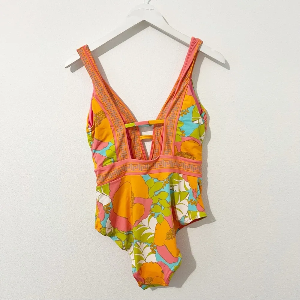 TRINA TURK PLAYA DE FLOR PLUNGE MAILLOT ONEPIECE SWIMSUIT 10 NWT - Image 7