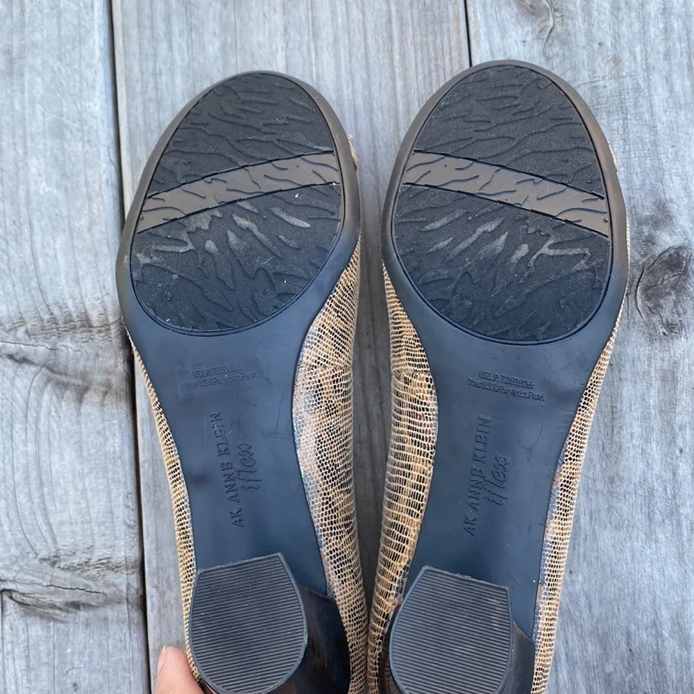 Anne Klein Cheetah Iflex Fannon Gold Pump Heels Size 6 - Image 12