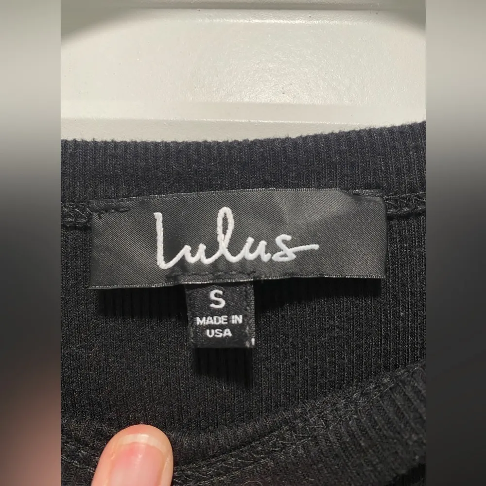 Black Stretch Cotton Lulus Dress Office Cocktail Midi - Image 2