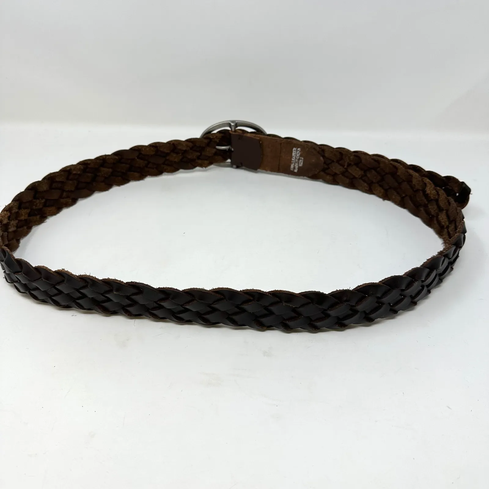 Unbranded 1.75" Wide Woven Belt Size 3‎ Full Length 52" Brown - Image 4