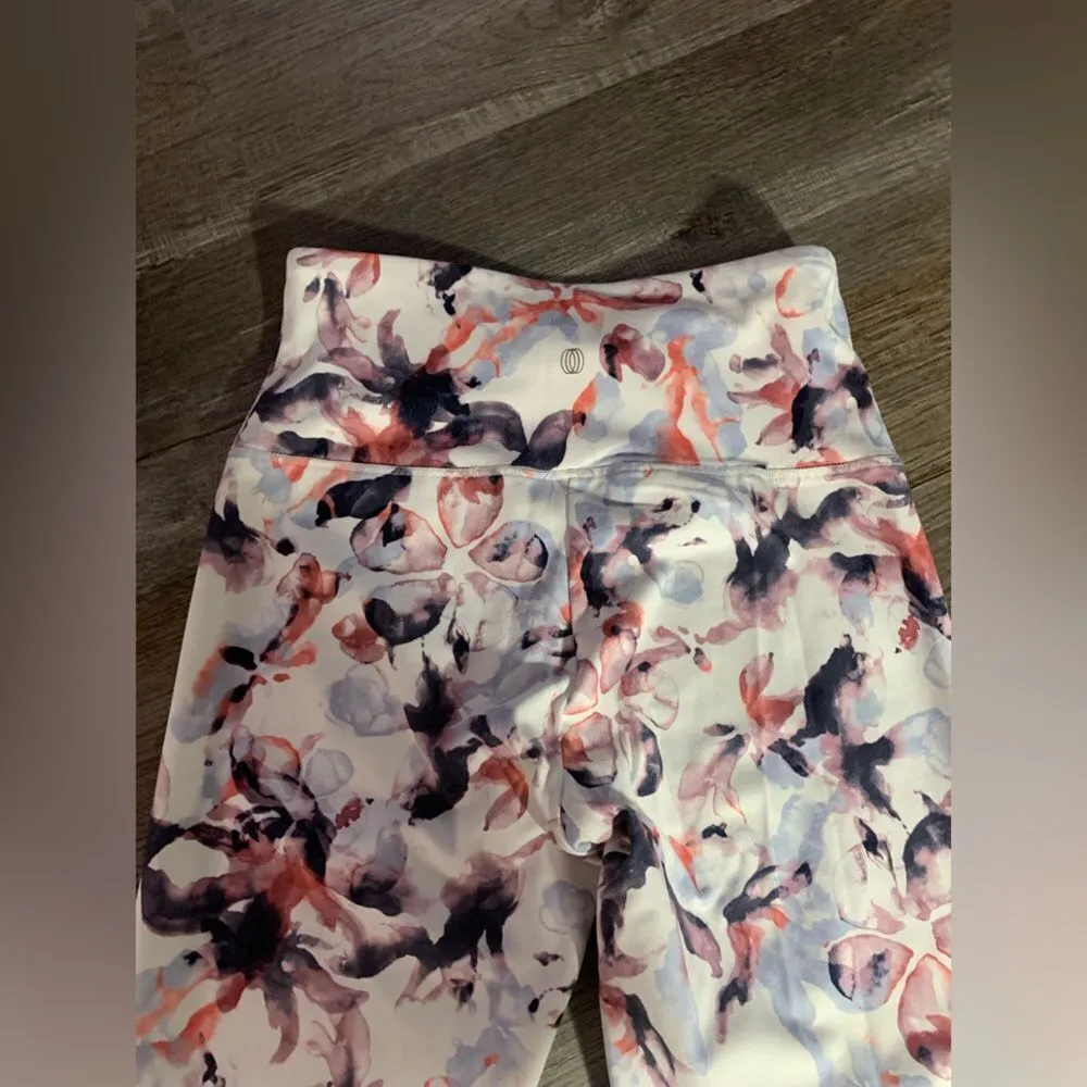 Balance Collection Leggings Workout Leggings Multi Color Funky Floral Print S M - Image 8