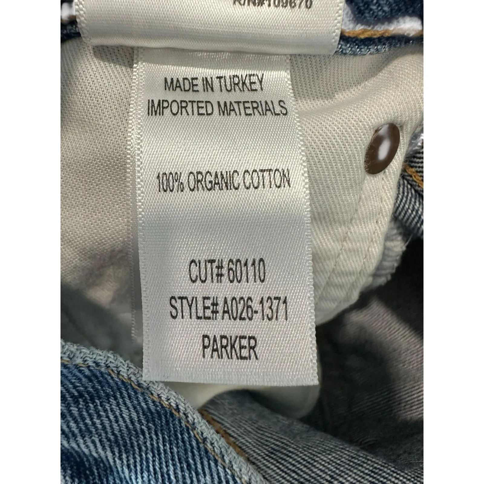 Agolde Womens Sz 25 Button Up High Rise Cut Off Parker Shorts Blue Cotton GG12-5 - Image 9