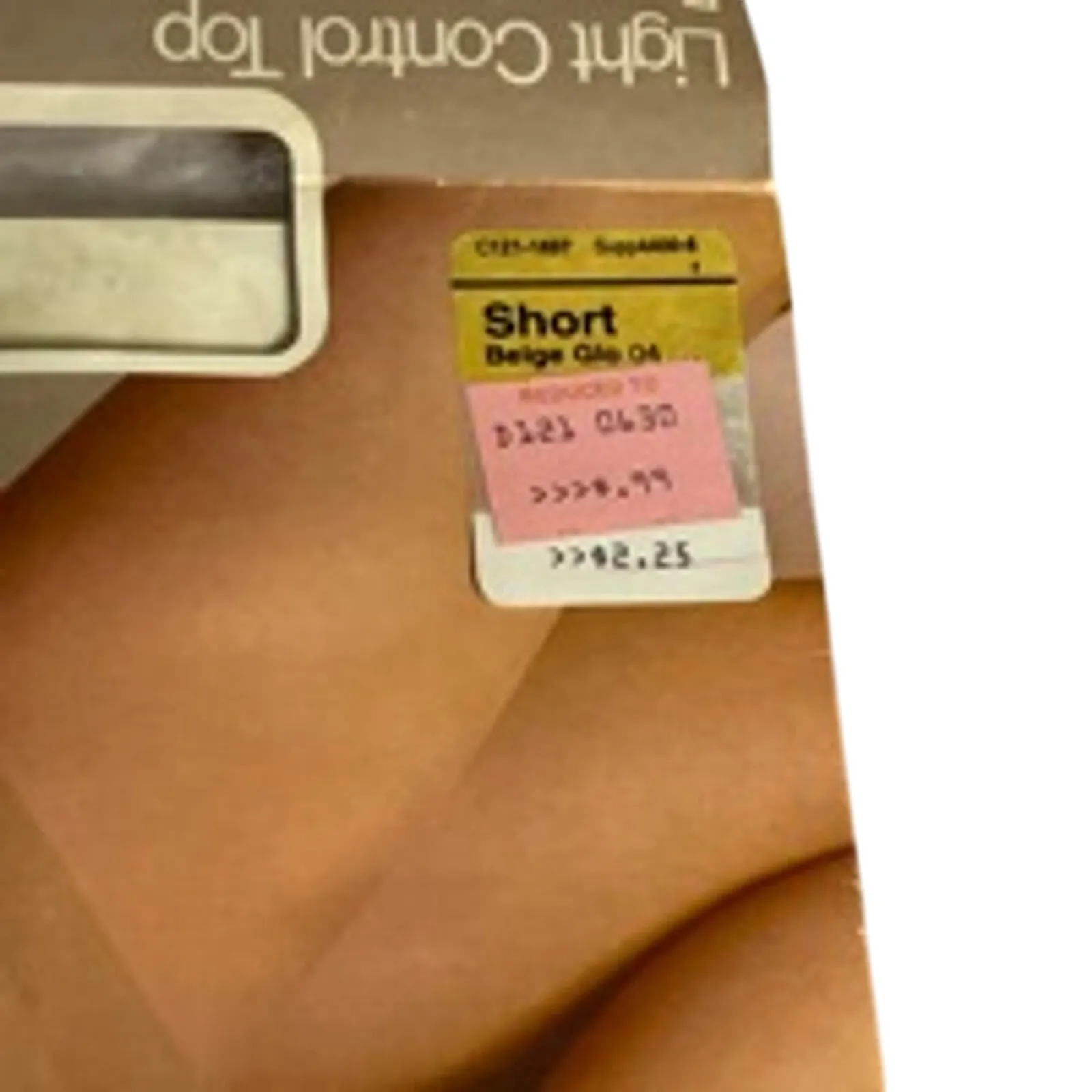 Vintage JCPenney Light Control Top Nude Sheer Pantyhose Size B Reinforced Toe Brown - Image 2