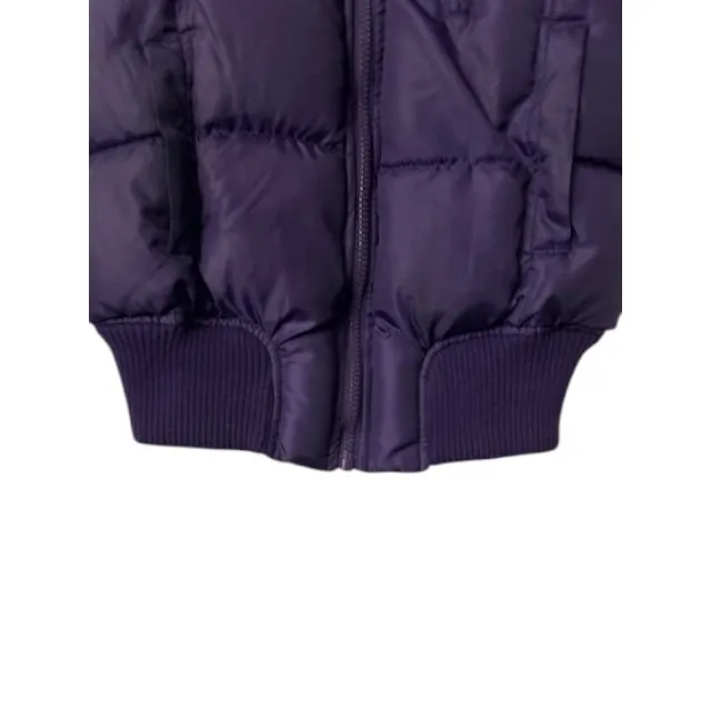 NWOT Women's Small Purple Puffer Vest Faux Fur Hooded Ski Resort‎ Chalet Hiking - Image 9