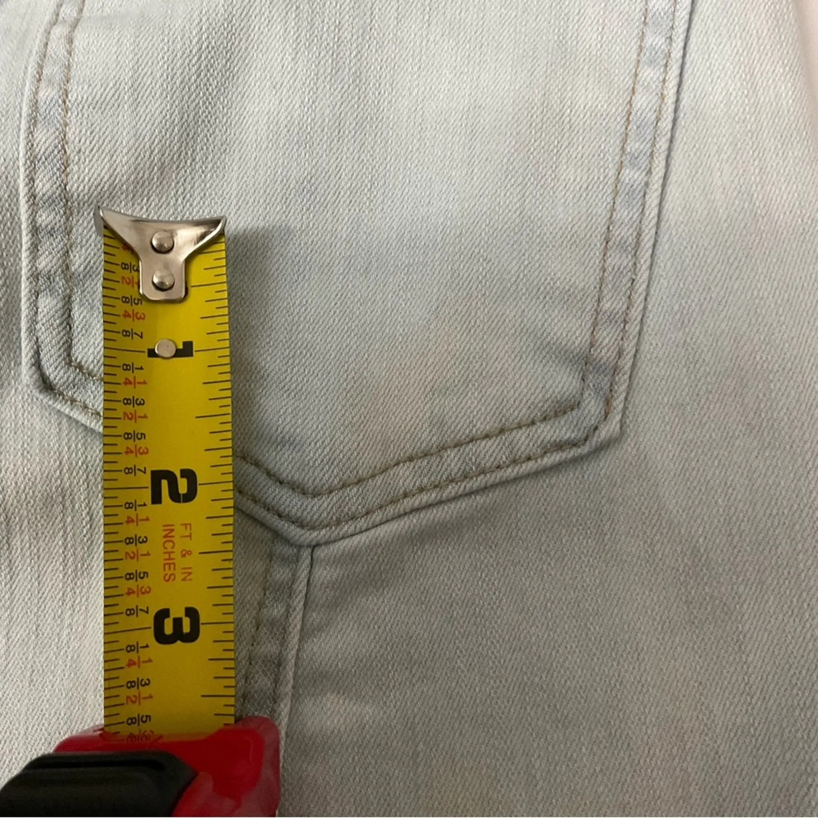 Rue21 Light Wash Blue Bellbottoms Size 7 (Juniors) Flaws 70s Costume Cosplay - Image 10