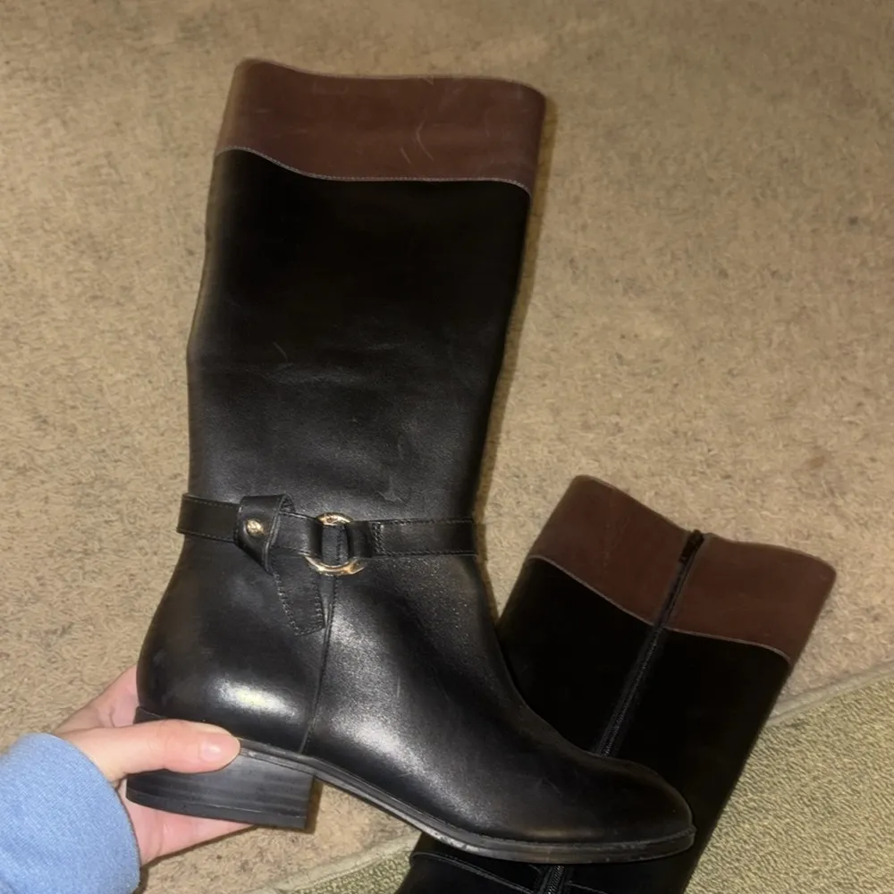 Lauren by Ralph Lauren Makaila Women's Brown/Black Polo Riding Boots Sz 7.5 EUC - Image 6
