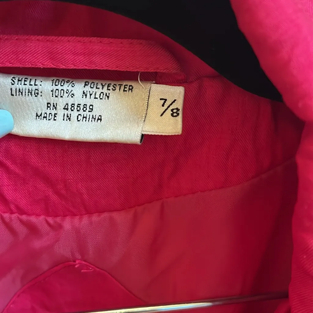 British Mist vintage trench coat size 7/8 Pink - Image 5