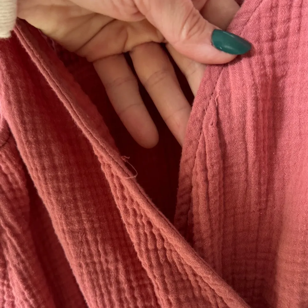 Summersalt Muslin Romper bows The Going Places Gauze Tie Shoulder rust terracota - Image 4