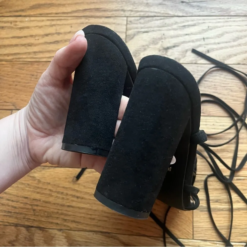 Princess Polly Billini Viva Black Strappy Sandal Square Toe Heels 6 - Image 12