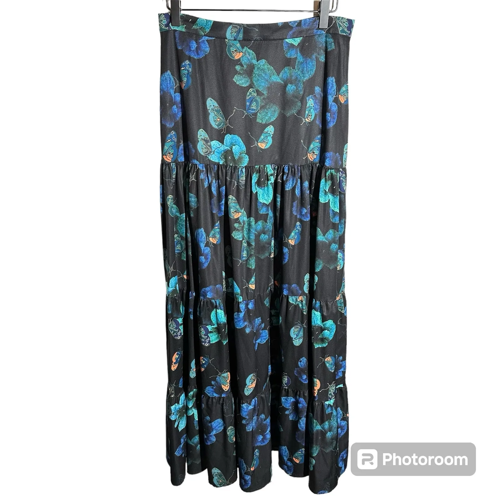 LaDress by Simone Women's Butterfly Black Blue Matching Set Size Small Floral - Image 11