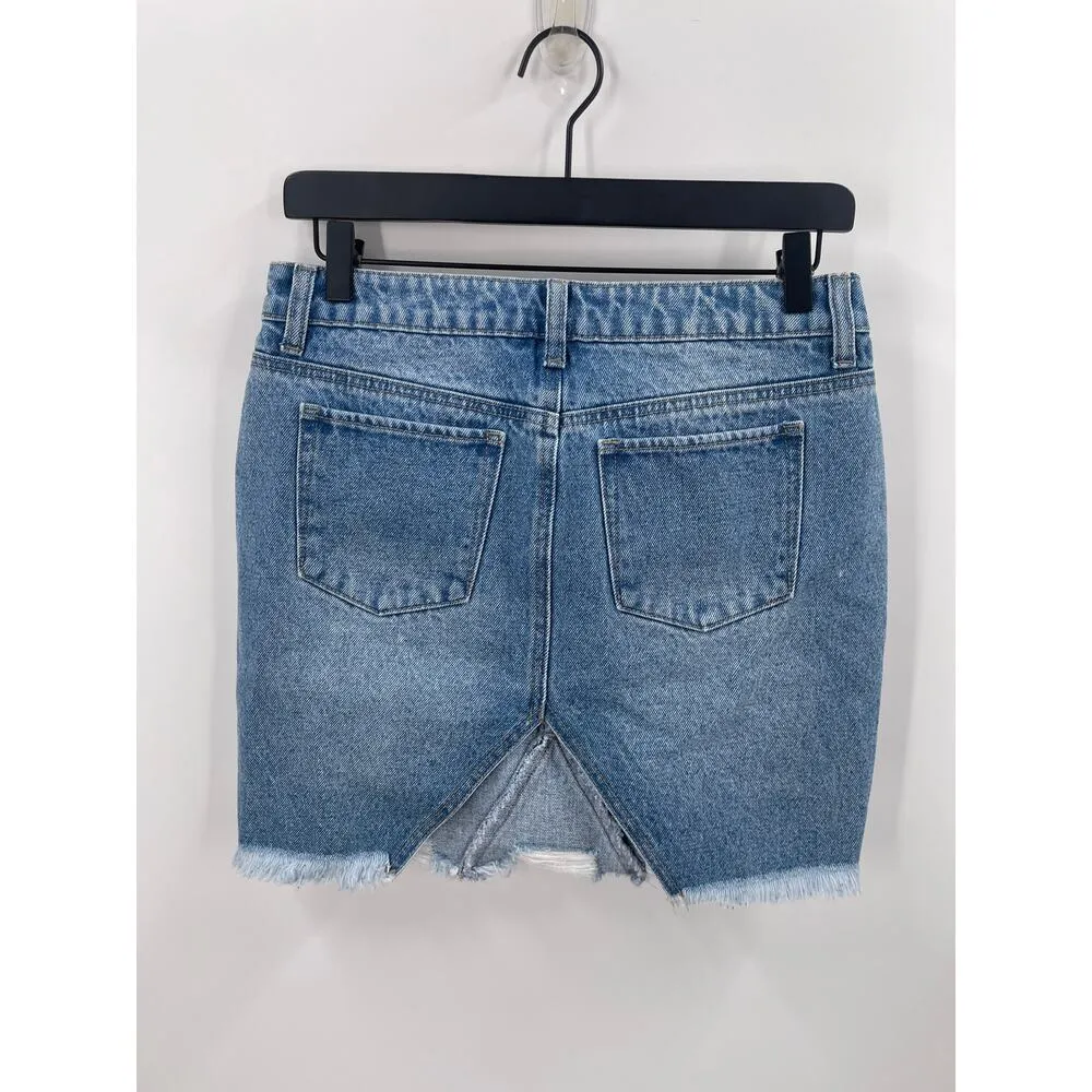BP  Distressed NWOT Jean Denim Skirt Size Small - Image 4