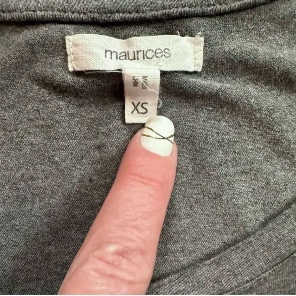 Maurices Here For The boos Halloween Ghost & Wine Graphic T-Shirt Gray Size XS - Image 6