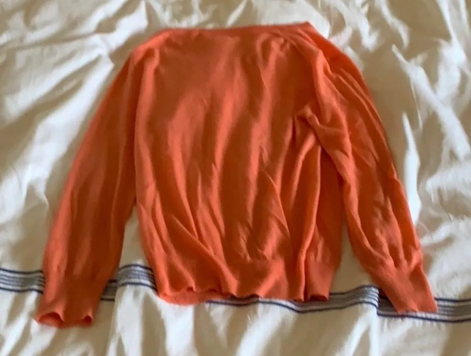 He crew orange cashmere cardigan - Image 5