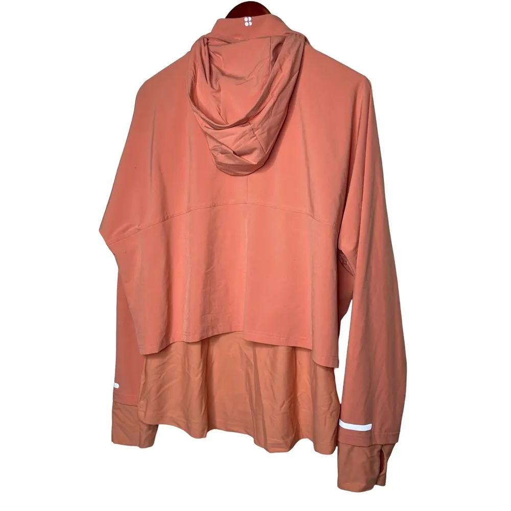 Sweaty Betty Fast Track Running Jacket in Orange sz XXL - Image 3