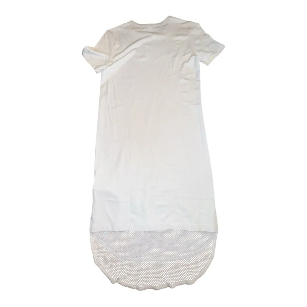 White Shift Dress with Crochet Hem - Image 6