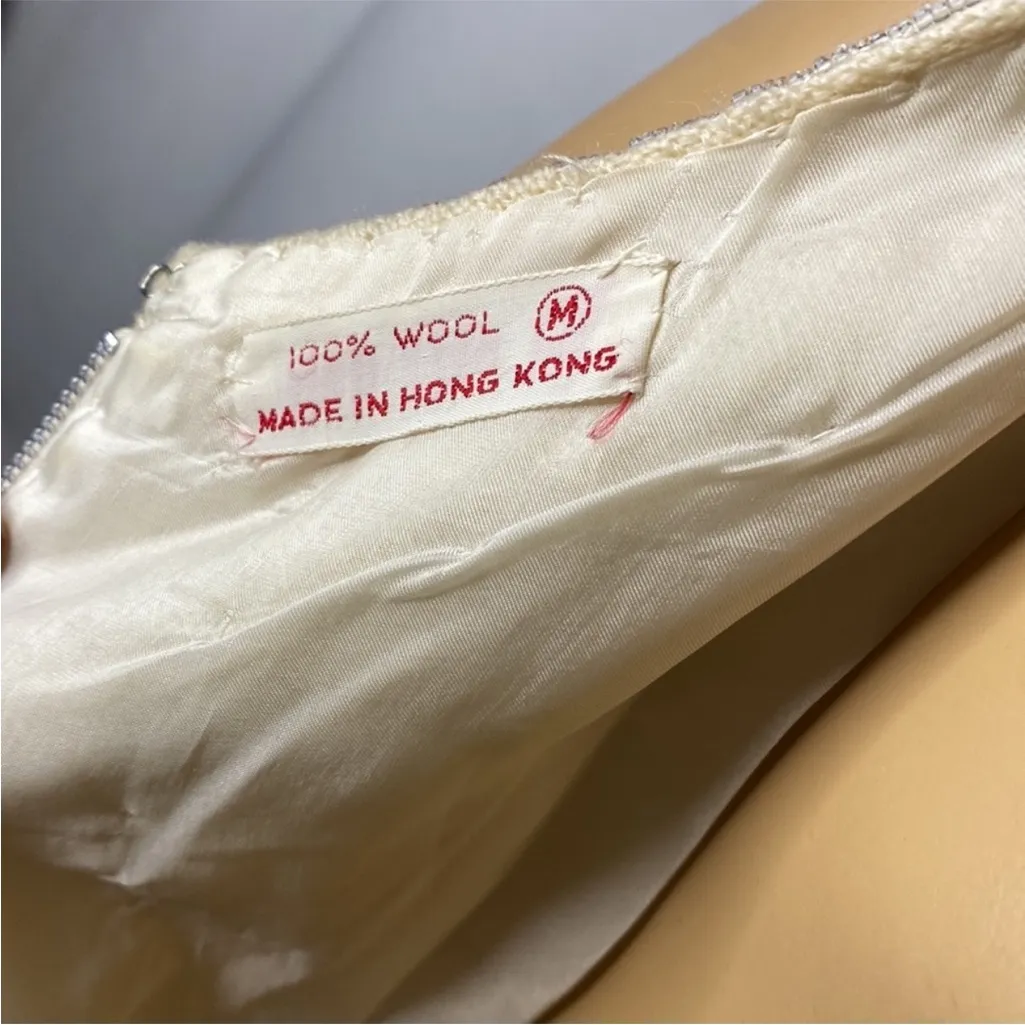 Vintage 60s/70s Iridescent Sequin & Beaded Wool Tank Top - Image 7