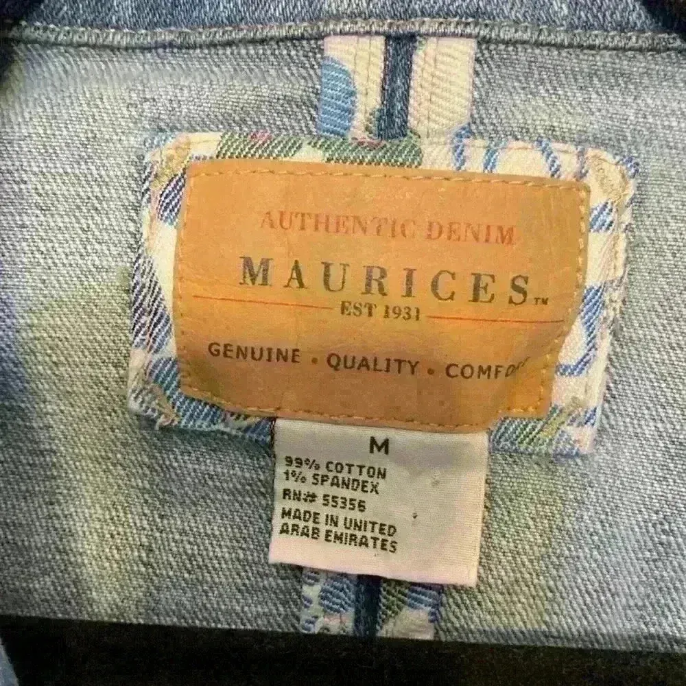 Maurice’s Jean jacket sz M preppy fall winter blazer old money 90s  western boho - Image 2