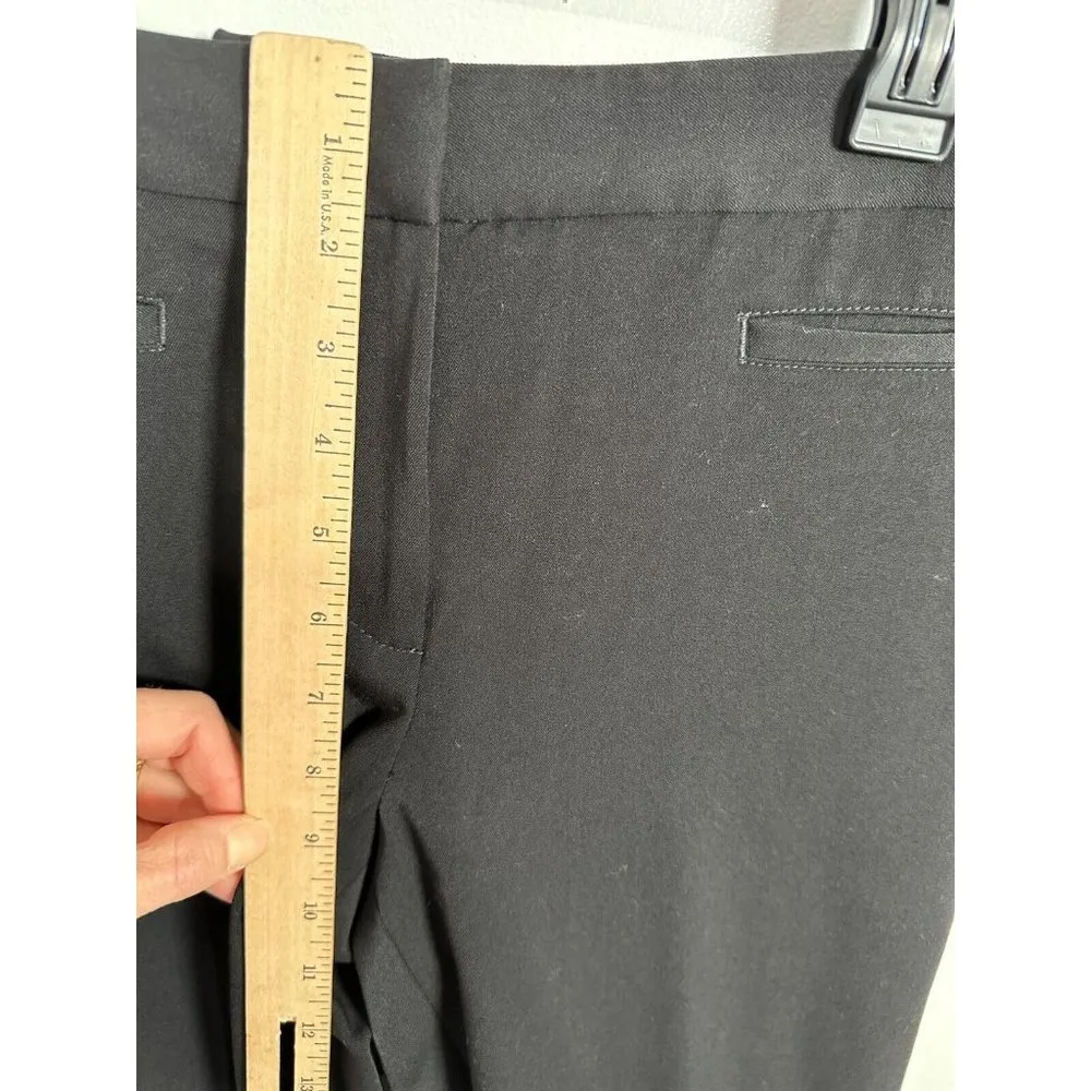 Liz Claiborne Audra Womens Dress Pants Slacks Black Size 6 Petite Stretch Flat - Image 9