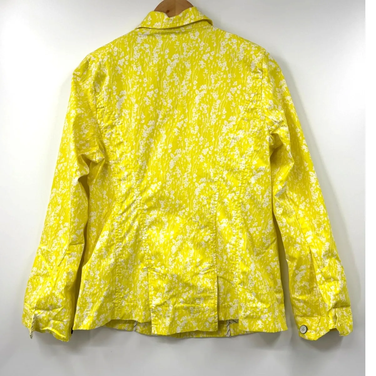 CAbi Field Jacket Womens Daisy Spring Yellow Floral 5160 Pockets Size Medium‎ - Image 8