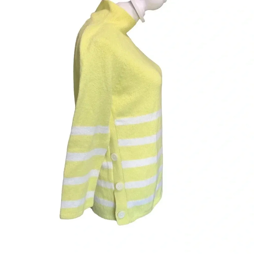 Loft Yellow Striped Women Sweater sz Small, NWT - Image 4