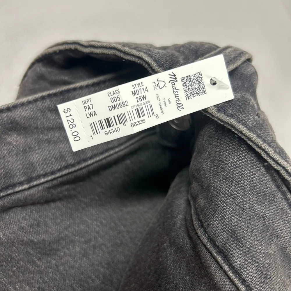 Madewell Perfect Vintage Jean Black Wash Mom Jeans Tapered Legs High Rise 28W - Image 7