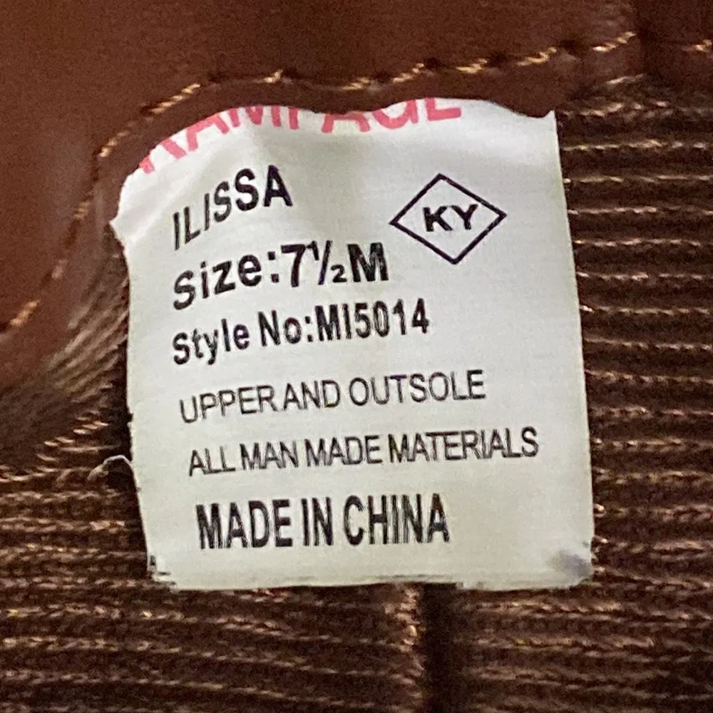 RAMPAGE womens black/brown knee high ILLISA riding boots size 7.5 - Image 9