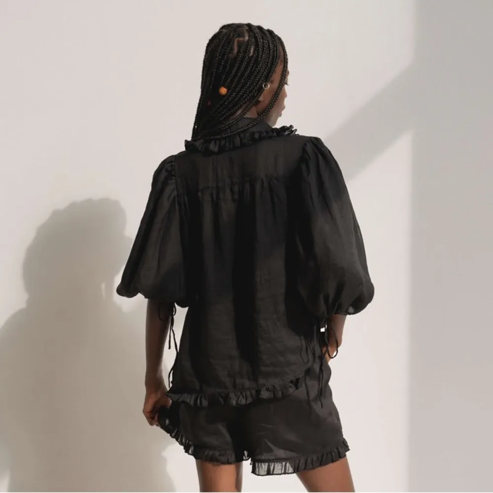 Lu•ciee Valerie Ramie Shirt black eco - Image 3