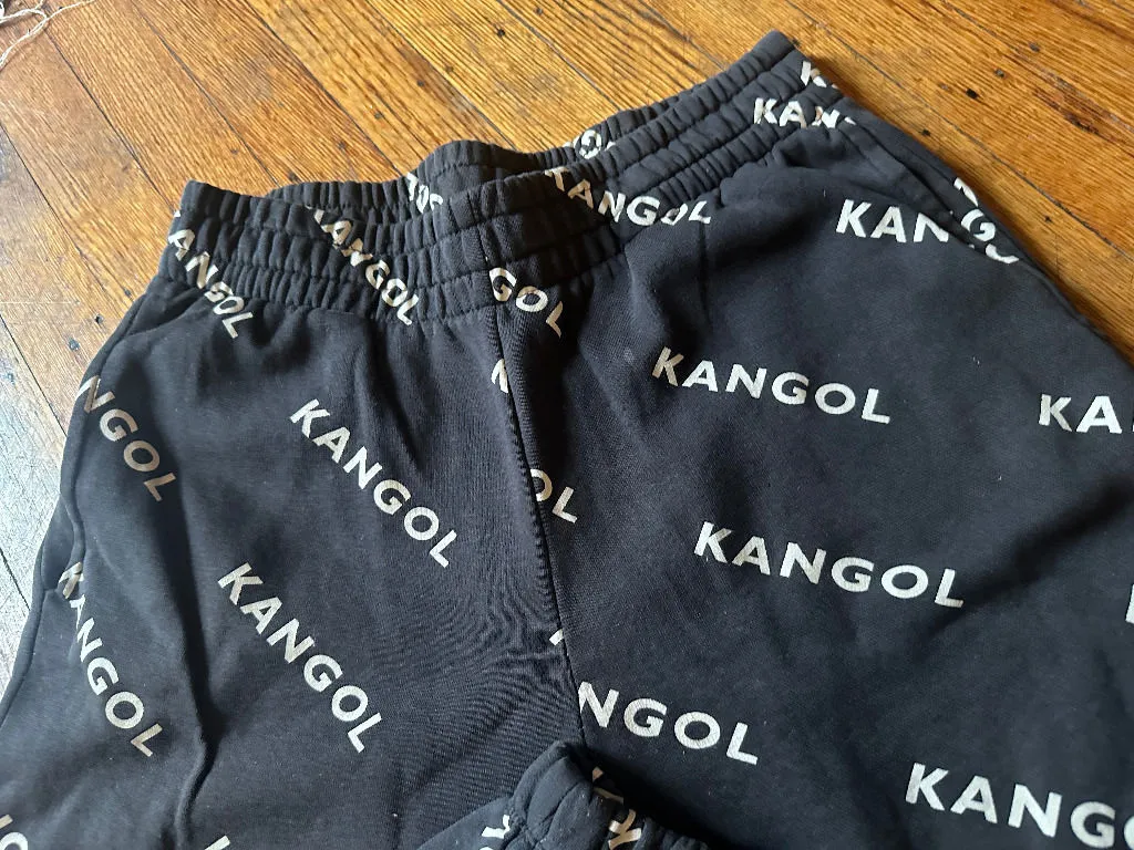 Kangol x H&M Sweatpants faded joggers logo print Sz Sm - Image 3