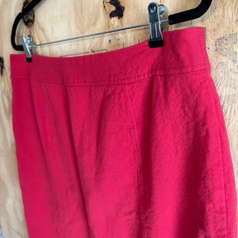 Brooks Brothers Wool Blend Red Pencil Skirt Plus Size 16 - Image 2