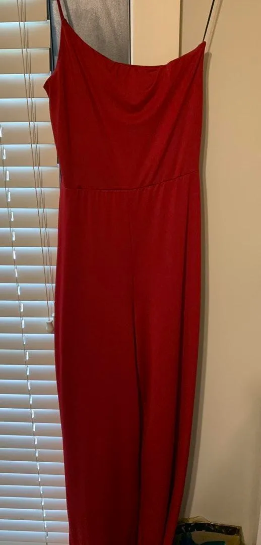 Windsor Red One Shoulder Jumpsuit  - Image 2