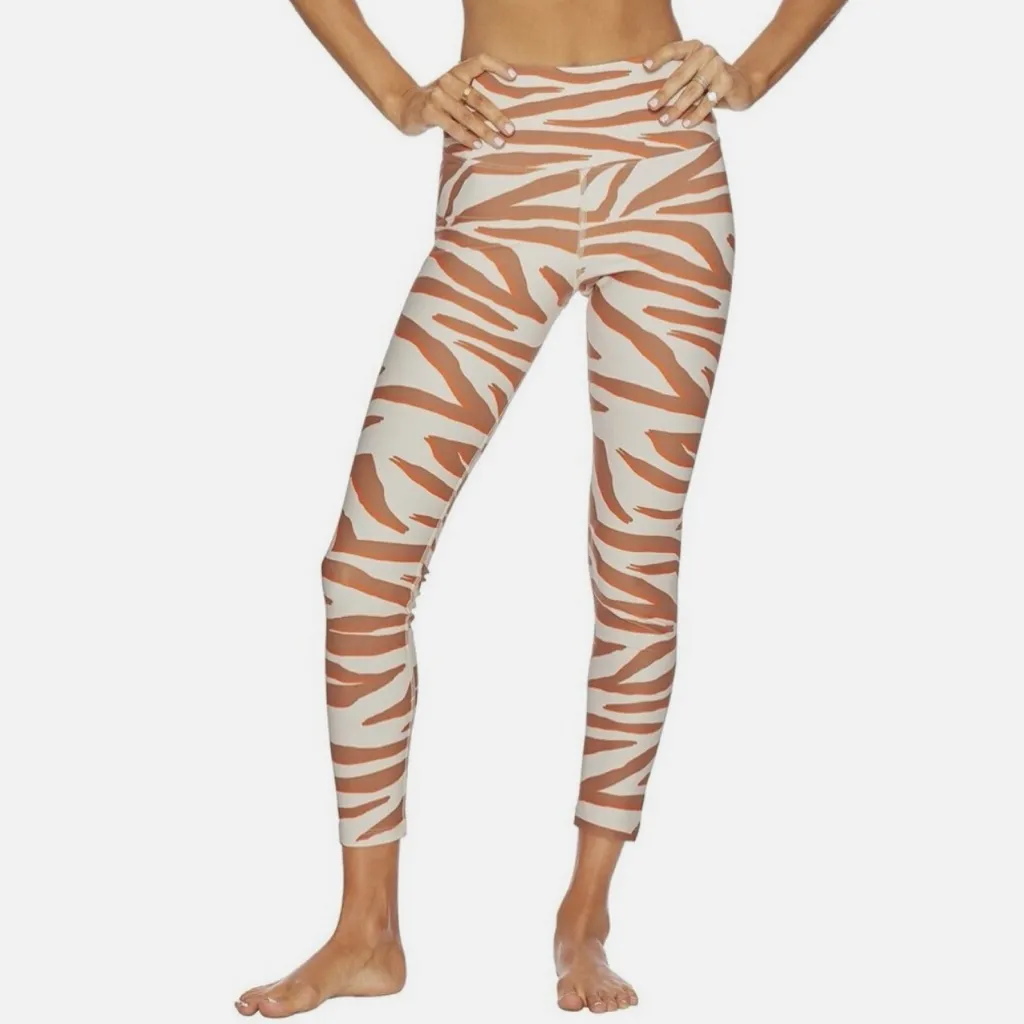 Beach Riot Sport Piper High Rise Stretch Leggings in Cloud Cream Zebra Size XS - Image 3