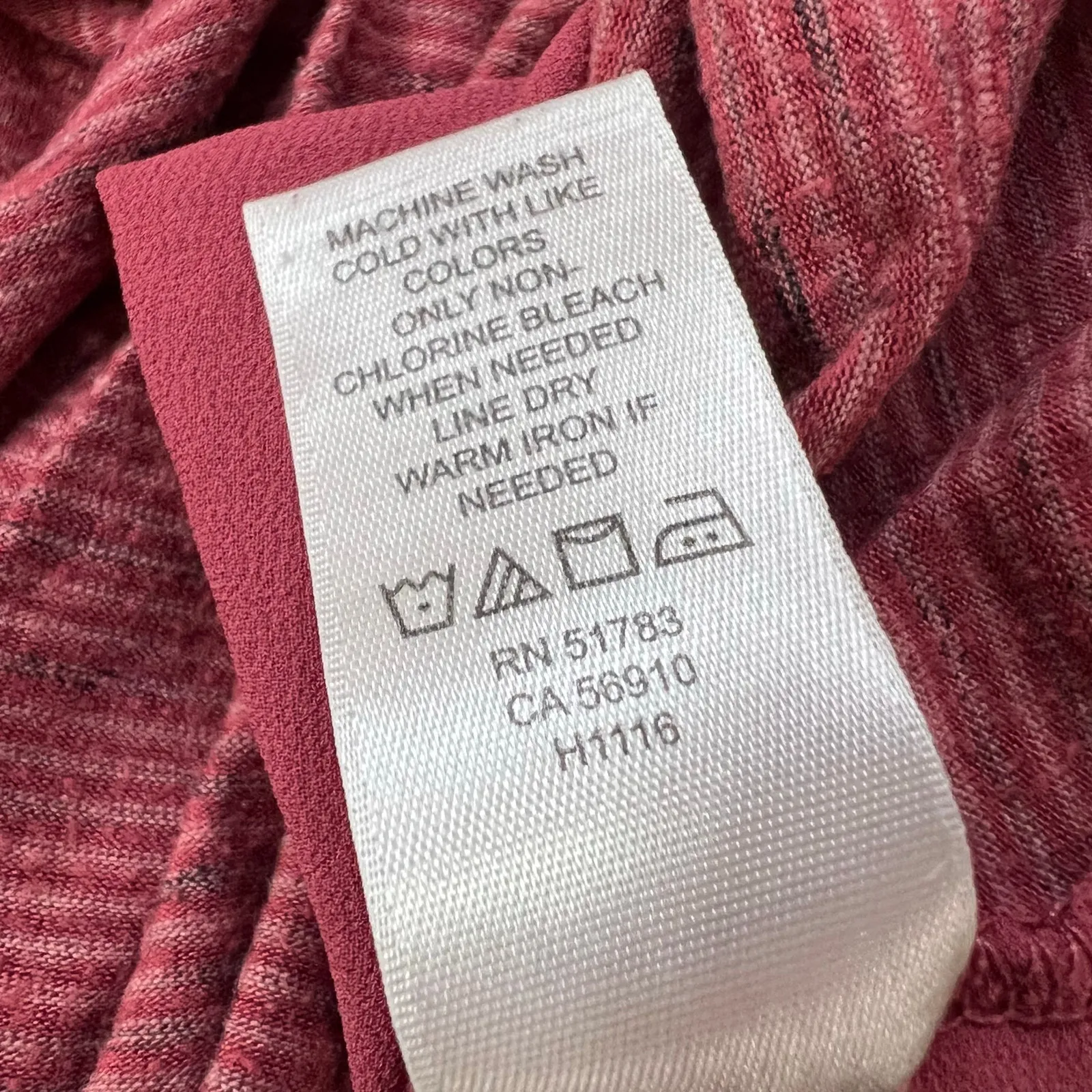 Maurices Womens Shirt Top Twist Hem Sheer Back Long Sleeve Pullover Red XXL - Image 10