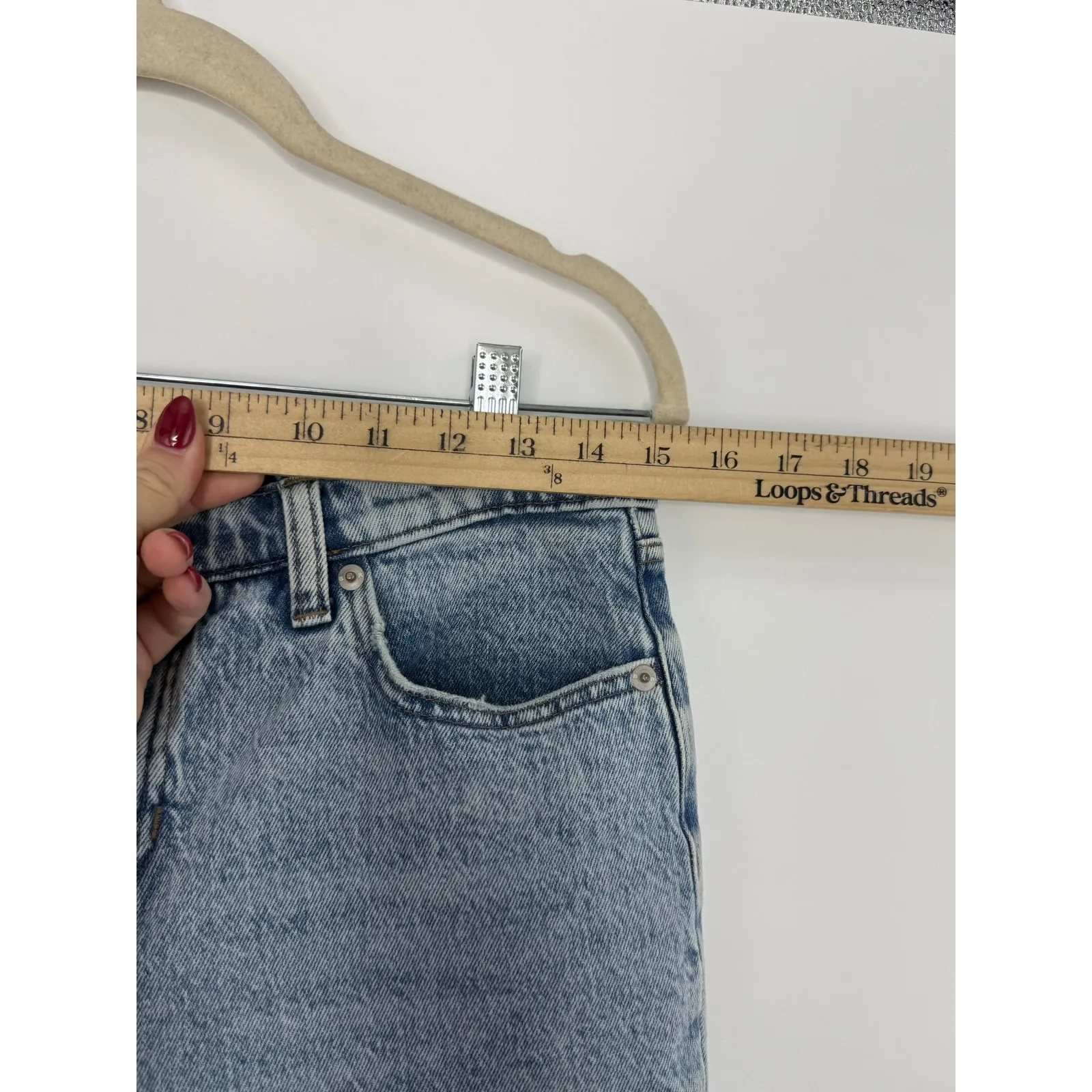 Banana Republic Cuffed Slouch Boyfriend Jeans 26/2 Acid Stone Wash Medium - Image 9