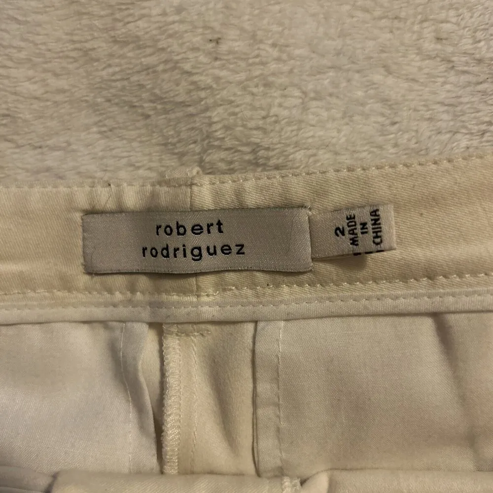 Robert Rodriguez  Winter White Side Zip Dress Pants. Size 2 - Image 9