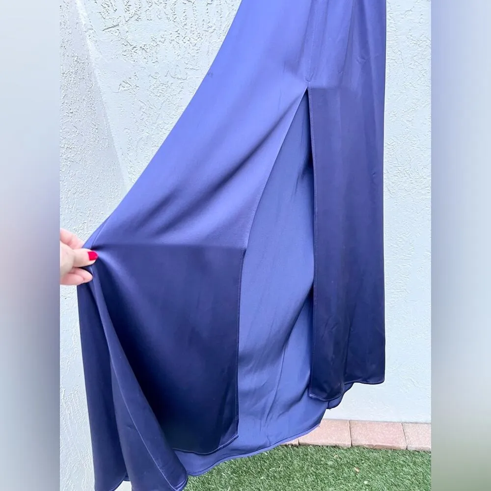 NONchalant the label Dumas maxi dress Extra large eggplant purple satin gown Size XL - Image 6