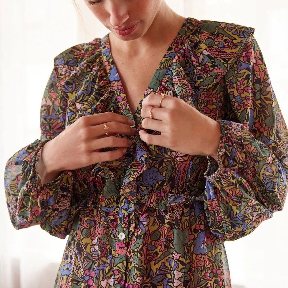 Anthropologie Multicolor Floral Dress - Image 2