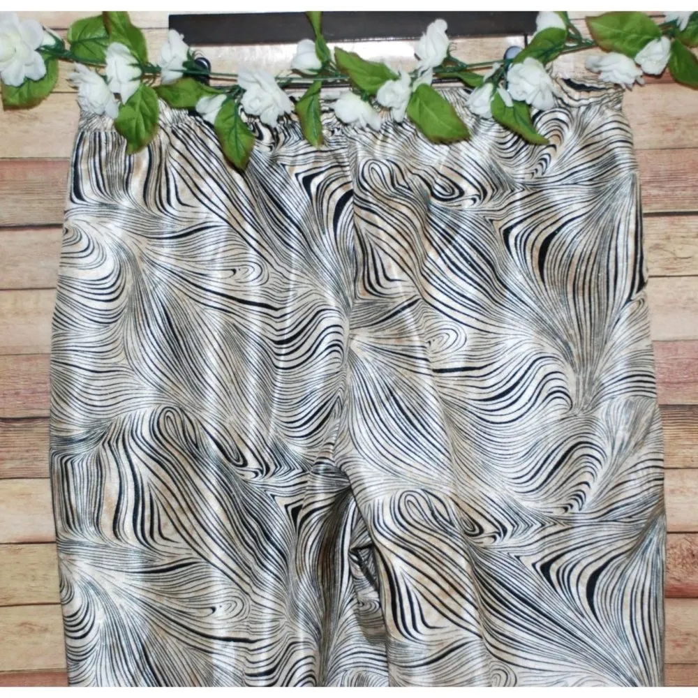 Mlle Gabrielle Women's Animal Print Crop Pants Size 24 Hip Zipper Elastic Waist - Image 6