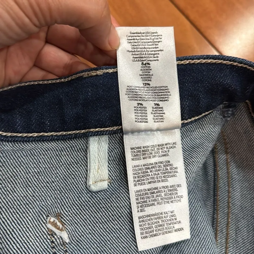 NWT MOTHER Women's Patch Pocket Rambler Zip Sneak Jeans size 26 Blue - Image 9