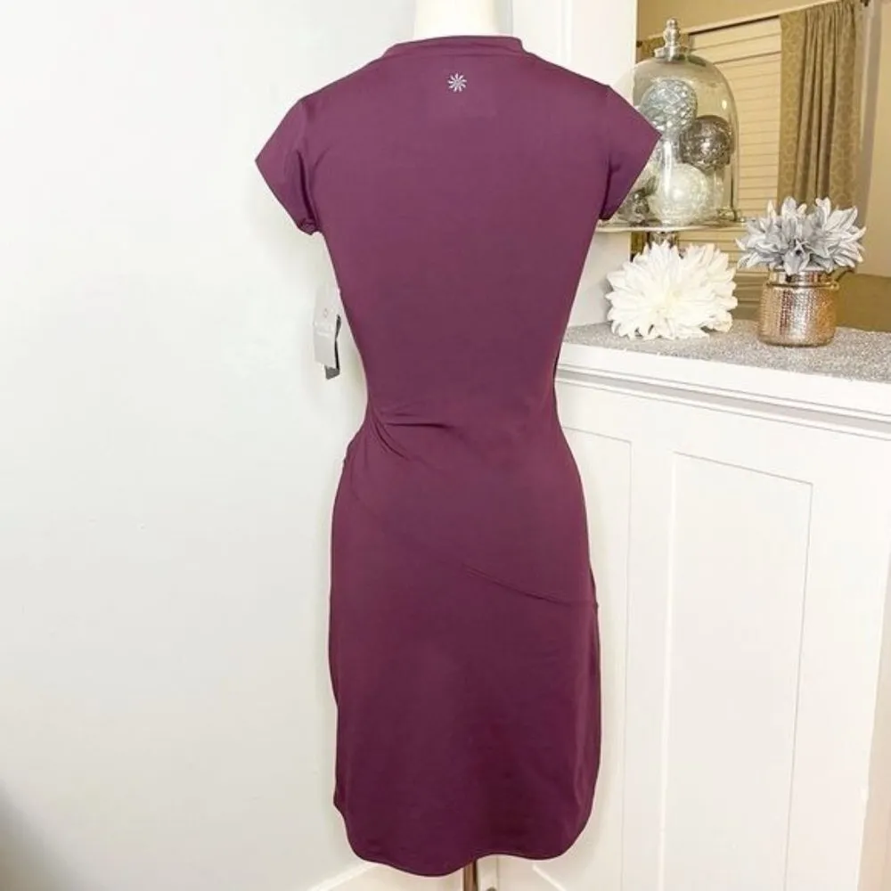 Athleta V-Neck Wrap Dress Purple Athletic Sporty NWT - Image 5
