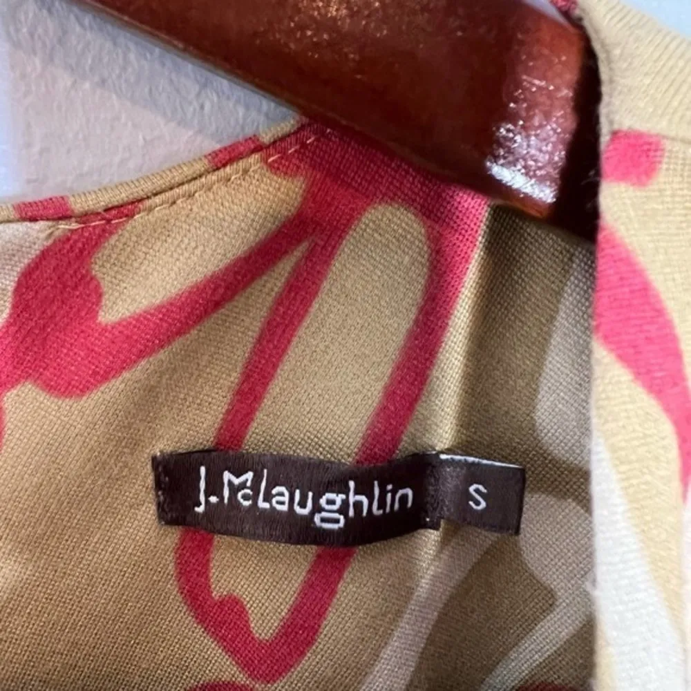 J. McLaughlin Brown Red Dress Chain Ponte knit sheath stretch career size small - Image 8