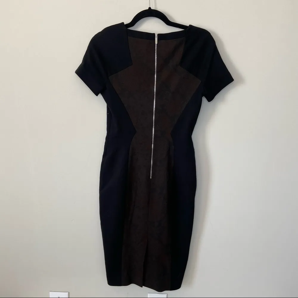 Karen Millen Black Brown Snake Print Bodycon Dress Size 6 - Image 4