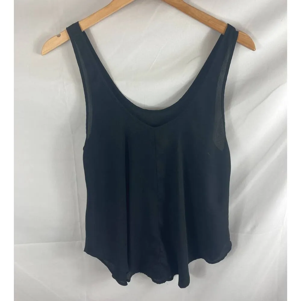 Lush Chiffon Scoop Neck Sleeveless flow Blouse XS - Image 4
