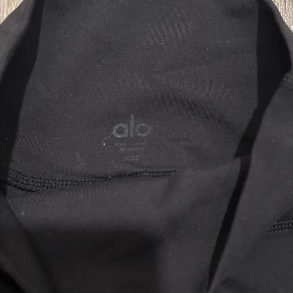 Alo High Waisted Goddess Leggings Black and Tan Size XXS - Image 2