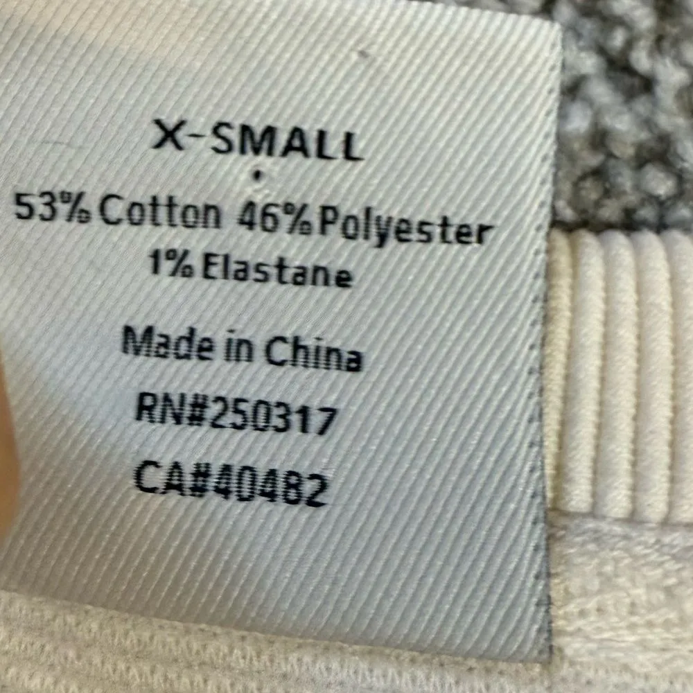 Varley Manning Ivory Ribbed Side Zip Sweatshirt Women’s XS - Image 6