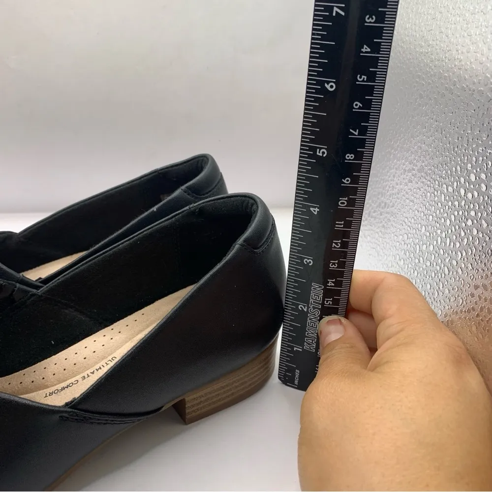 Clarks Women's Juliet Palm black soft leather loafer size 7.5M - Image 3