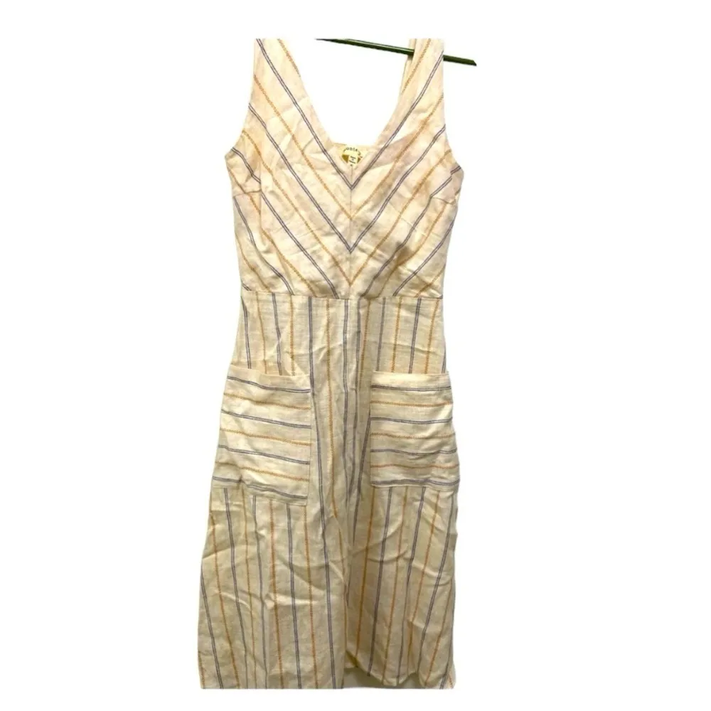 Monteau Los Angeles small linen blend women’s dress pinstripes - Image 4